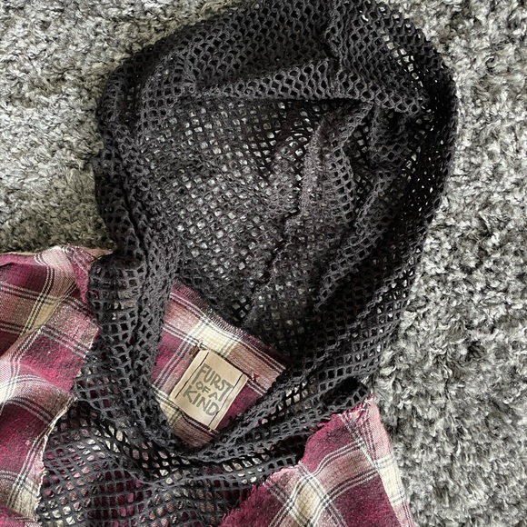 LF Furst of a Kind Plaid Oversized Flannel Hoodie - Picture 3 of 3